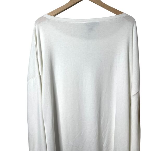 AllSaints Rita T Shirt Long Sleeve Drop Shoulder Designer Oversize Tee Top Large - Picture 10 of 11